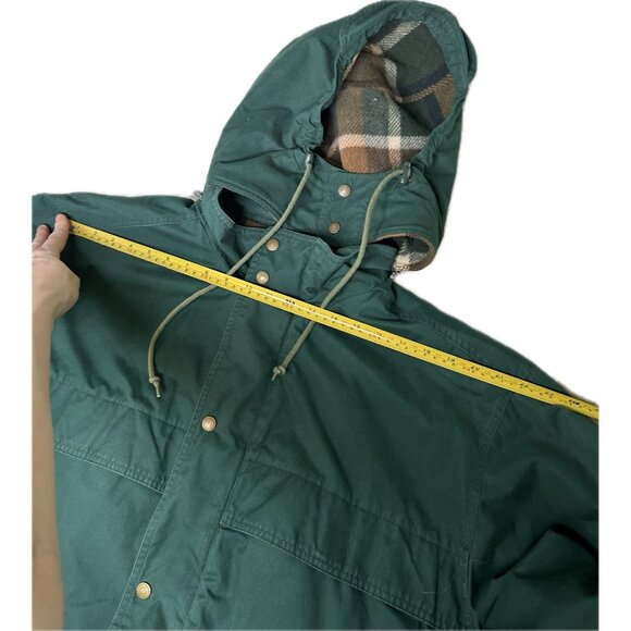 Vintage EDDIE BAUER Mountain Parka Men's XL Green Wool Lined Western Outdoors - Picture 6 of 9